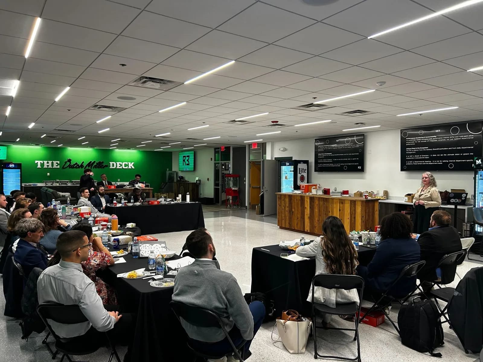 Partners gathered for an R3 summit presentation