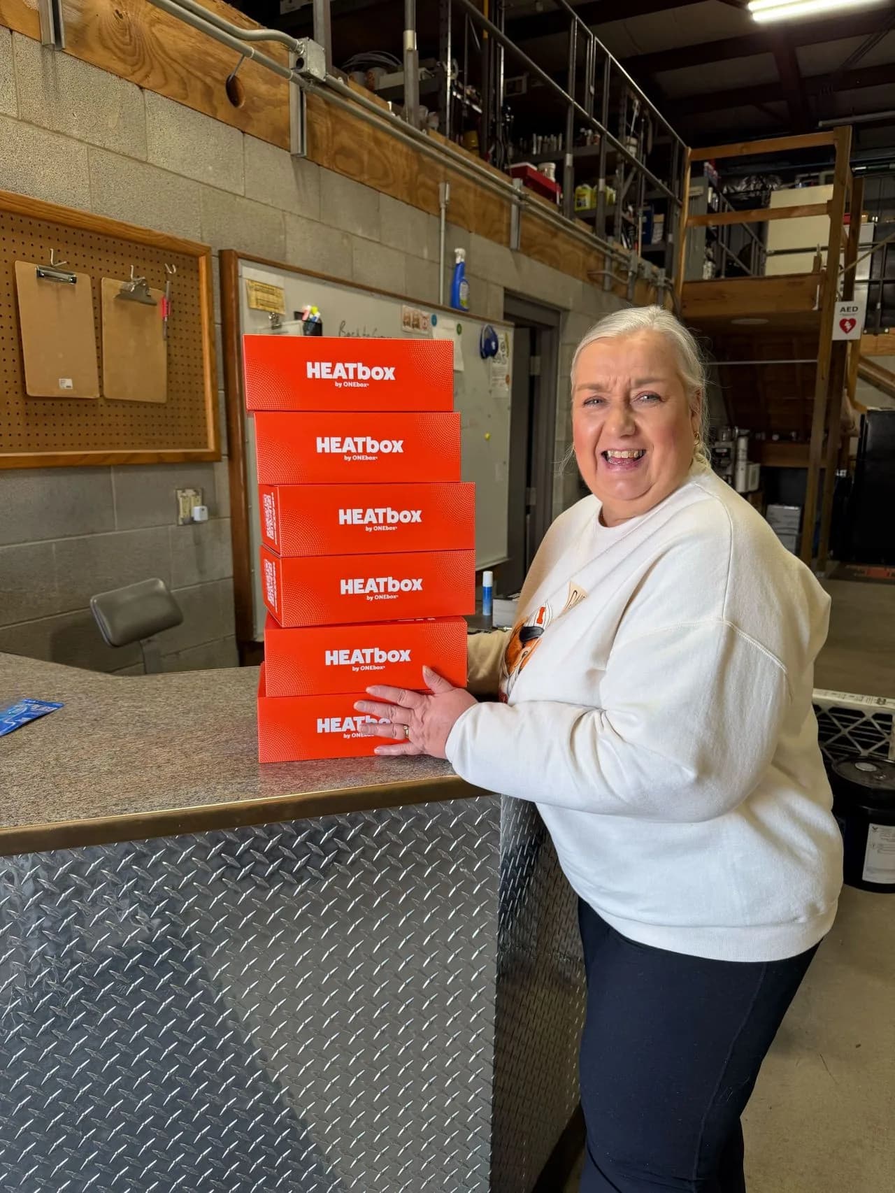 HEATbox units ready to ship from the warehouse